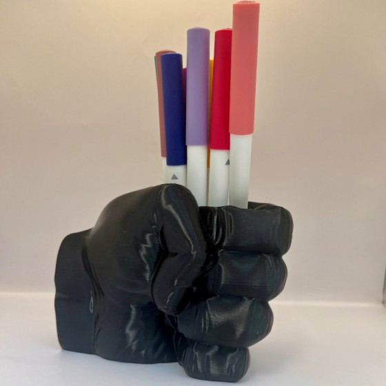 Pen Grip - 3D Printed Pen Holder Shaped Like a Closed Fist