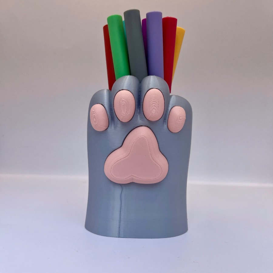 Stylish Paw - Cat Paw-Shaped Pen Holder 3D Printed
