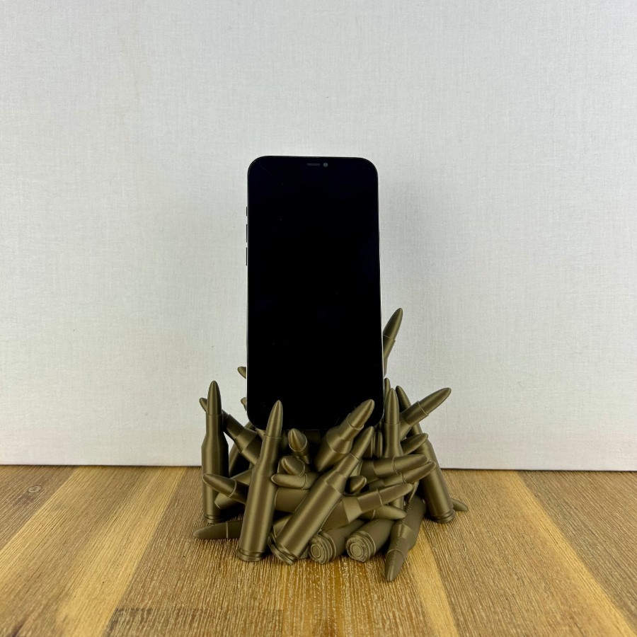 Bullet Base - Stylish Bullet-Shaped Phone Stand in 3D Printing