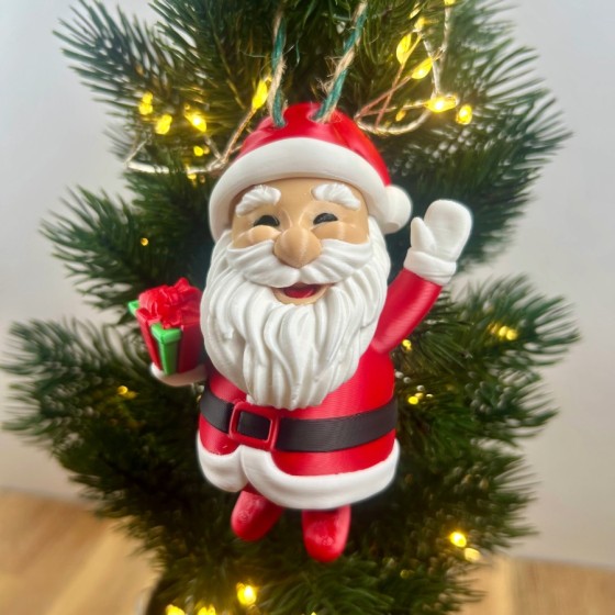 Père Noël Articulé – Décoration de sapin imprimée en 3D originale