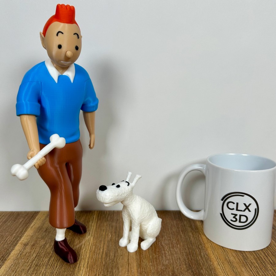 Tintin & Milou 3D Printed Figurine - Unique Collector's Item