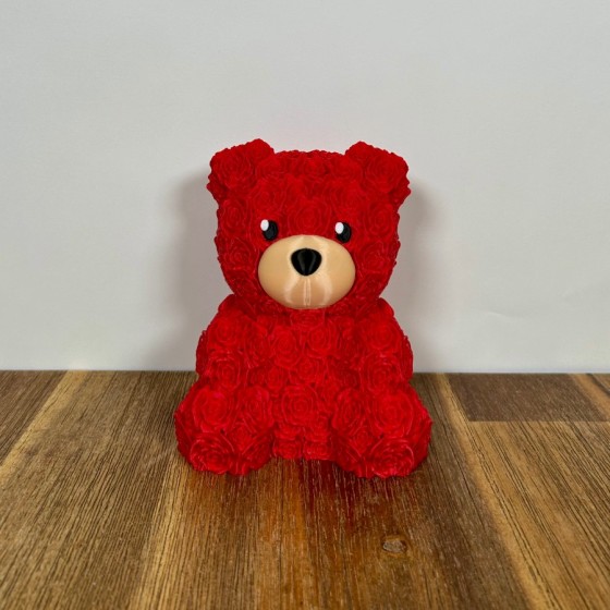 "Rosy Bear" 3D Teddy Bear with Rose Effect - Valentine’s Day Gift
