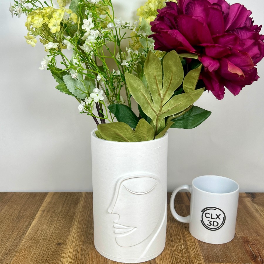 Epure Vase – Minimalist Elegance with Abstract Face | 3D Printed
