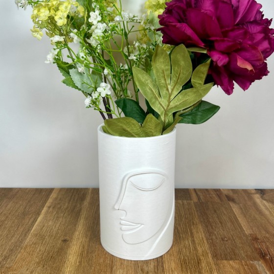 Epure Vase – Minimalist Elegance with Abstract Face | 3D Printed