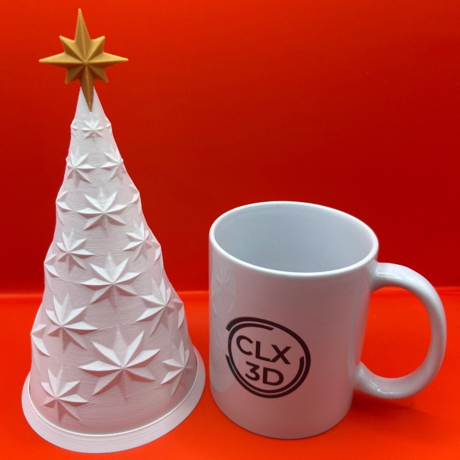Starry 3D Printed Tree – Festive Decoration with LED Option