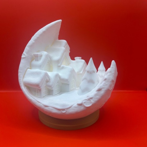 Moon Village – Christmas LED Decoration in 3D Printing