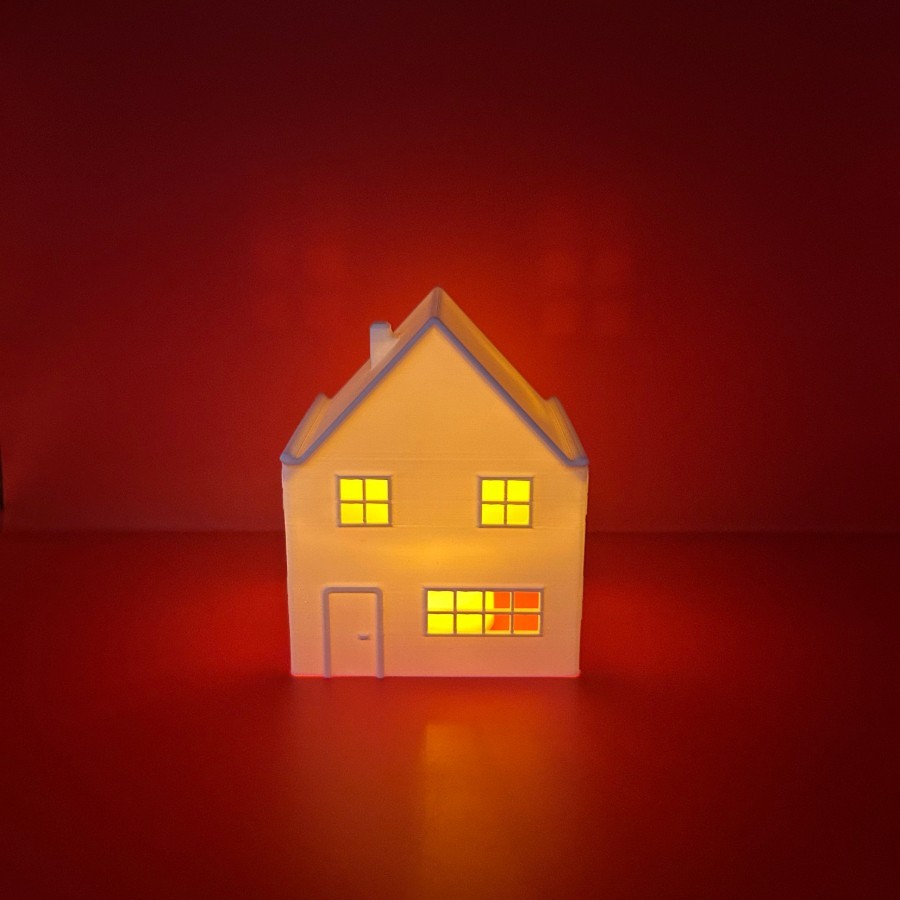 Small 3D Printed Decorative Houses with Candle – Christmas decor
