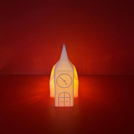 Small 3D Printed Decorative Houses with Candle – Christmas decor