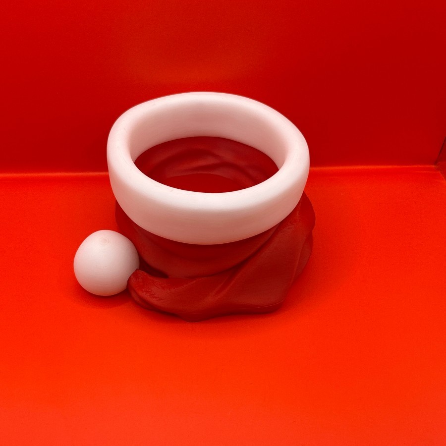 3D Printed Santa Hat Candy Jar – Festive Christmas Decoration