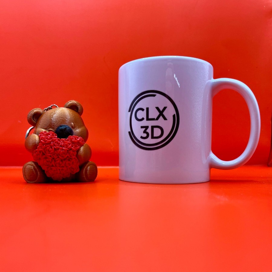 Ourson d’Amour – Romantic Bear Keychain 3D Printed