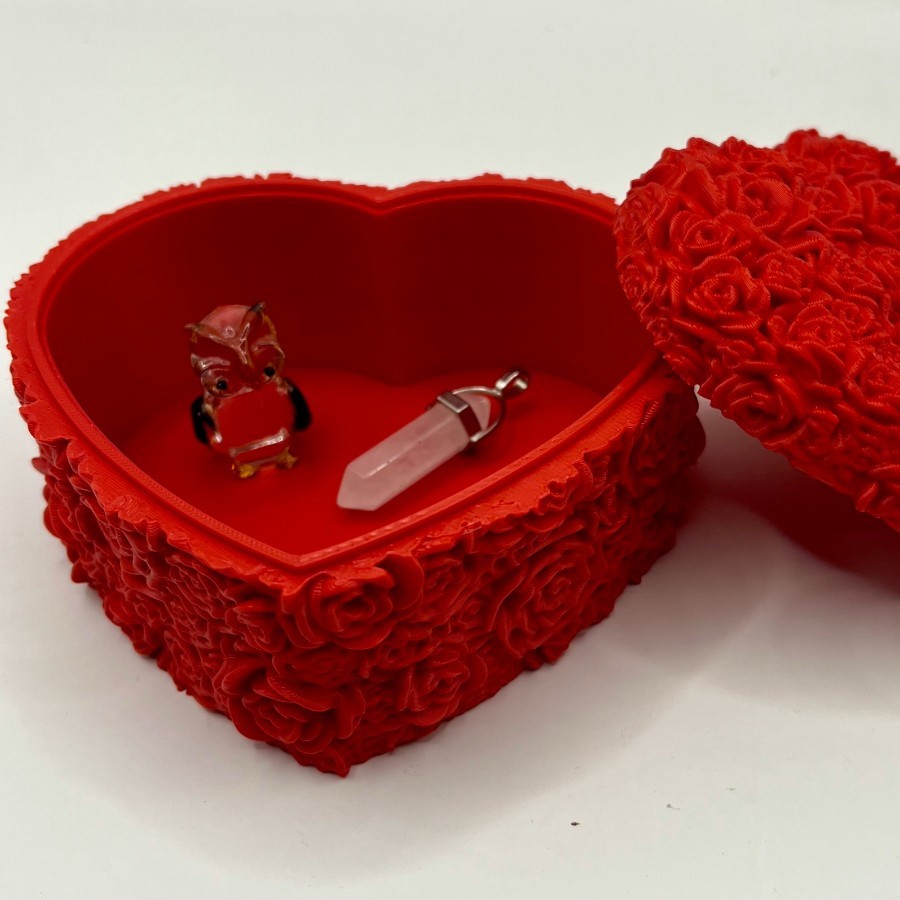 Heart Rose Box – Romantic Heart-Shaped Box 3D Printed
