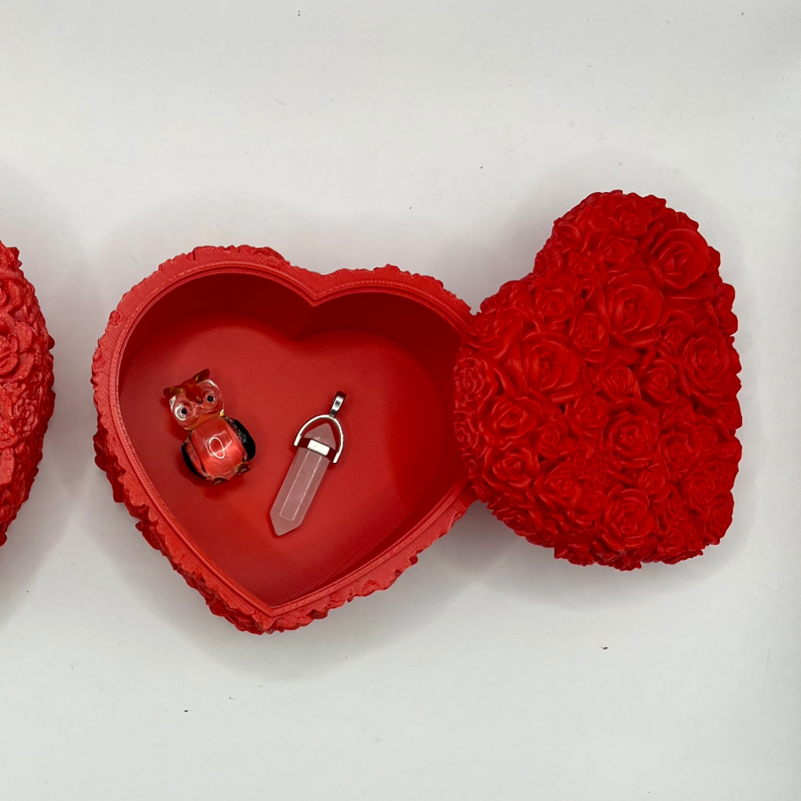 Boîte Cœur de Roses – Boîte romantique en forme de cœur imprimée en 3D