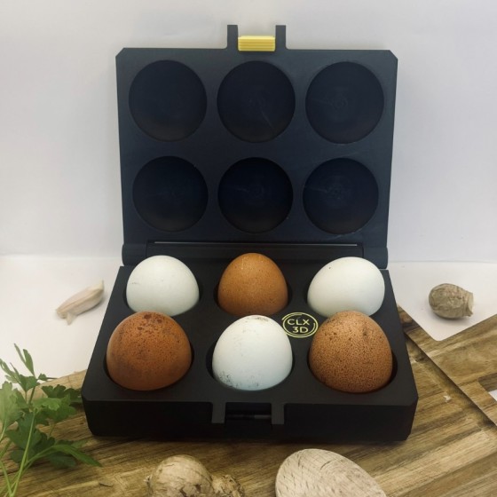 Boîte à œufs imprimée en 3D PLA – Artisanale 6, 8 ou 12 œufs