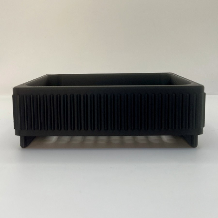 3D printed grooved sponge and soap holder for kitchen sink