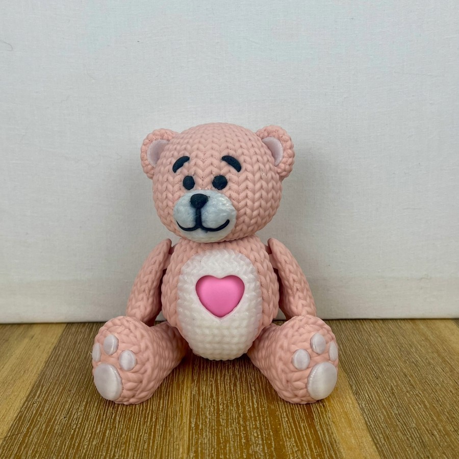Crochet Teddy Bear 3D - Heart Balloon Articulated
