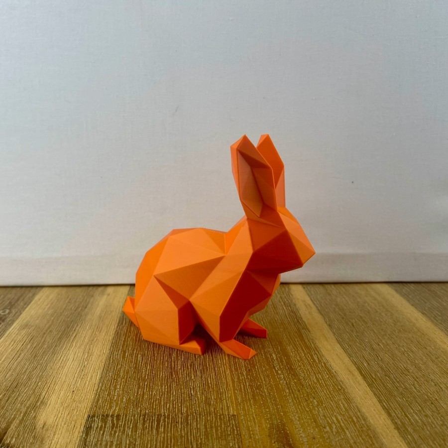 Low Poly Bunny - Modern 3D Printed Decorative Sculpture