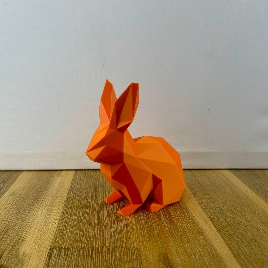 Low Poly Bunny - Modern 3D Printed Decorative Sculpture