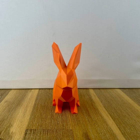 Low Poly Bunny - Modern 3D Printed Decorative Sculpture