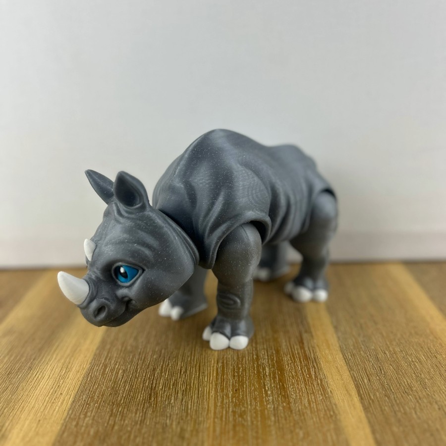 Articulated Rhinoceros - 3D Printed Mobile Figurine