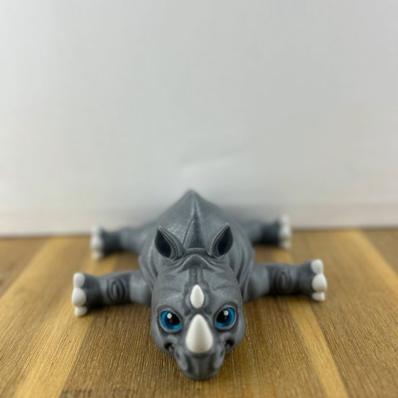 Articulated Rhinoceros - 3D Printed Mobile Figurine