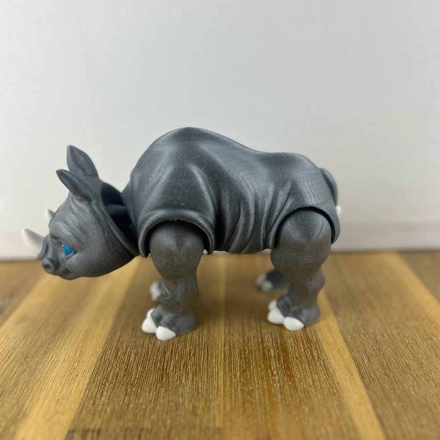 Articulated Rhinoceros - 3D Printed Mobile Figurine