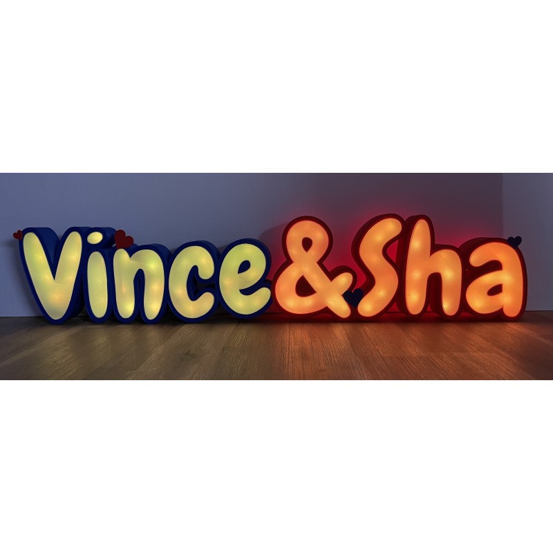 LumiNames - 3D Printed Luminous Names