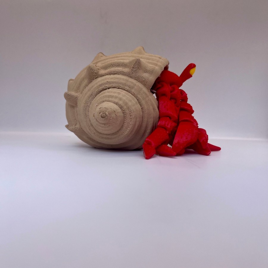 Articulated Hermit Crab - Fun and Unique 3D Printed Figurine