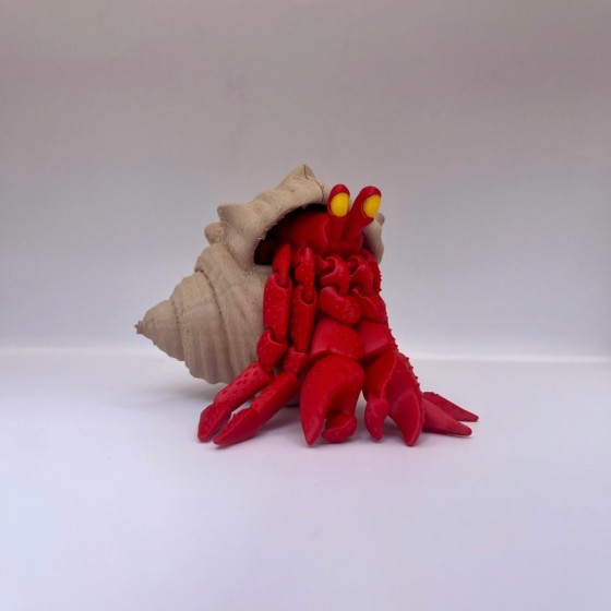 Articulated Hermit Crab - Fun and Unique 3D Printed Figurine